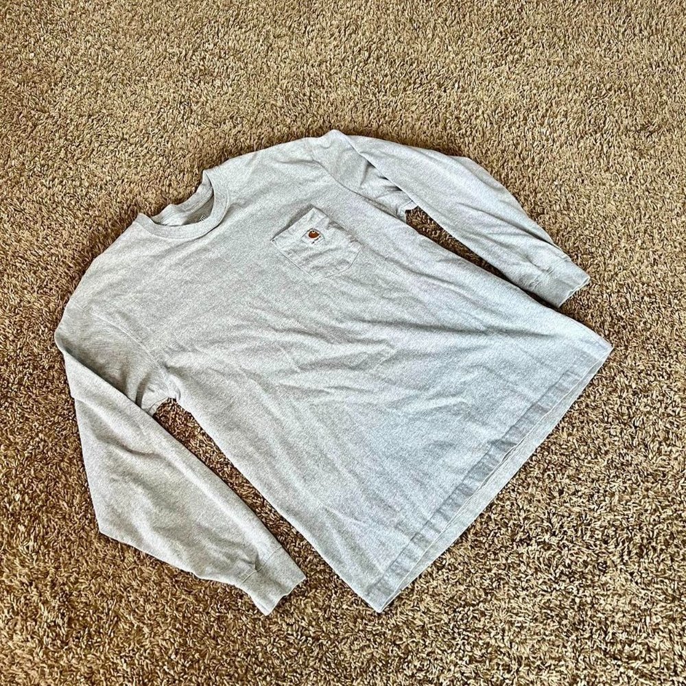 Carhartt Gray Long Sleeve T-shirt Size Large